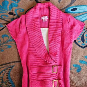 Pink holiday sweater dress extra small
